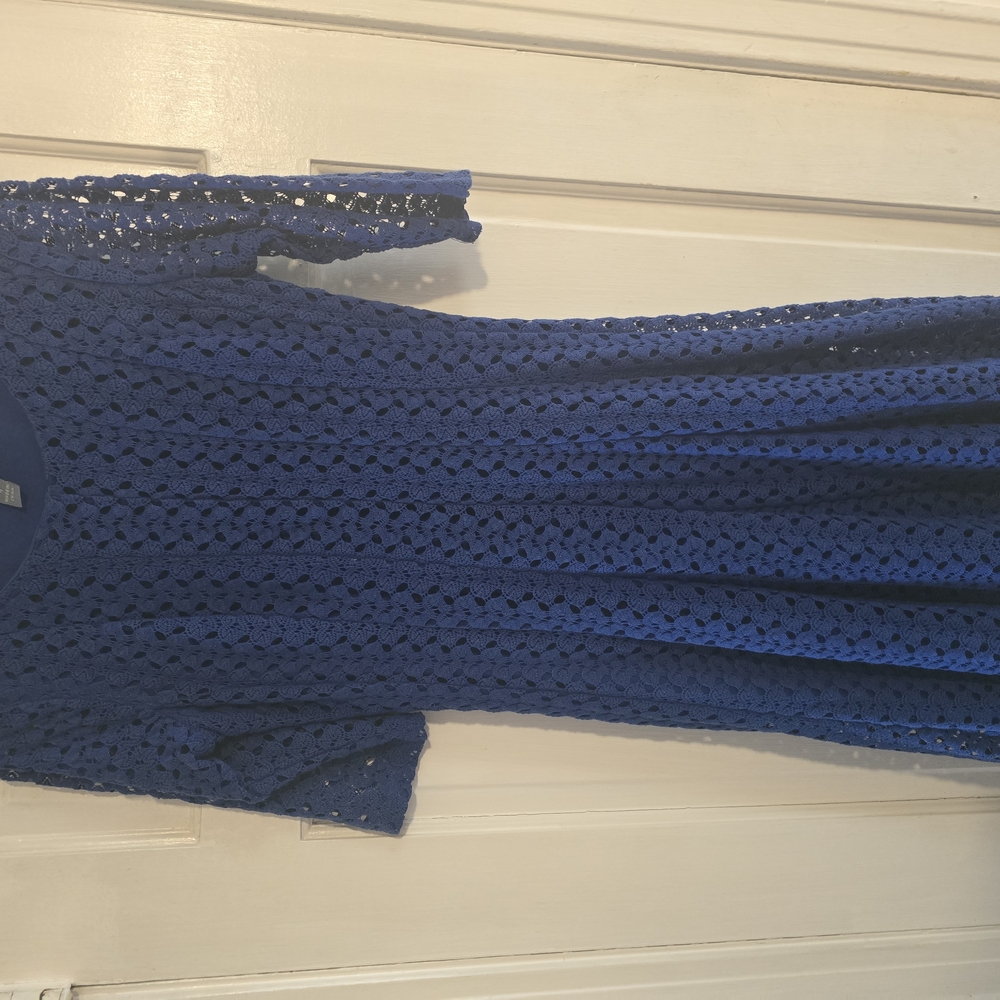 Elegant Blue Lace Dress